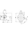 Technical drawing of Photoelectric Rotate Encoder For Industrial Automation 3 Phase Hollow Shaft GTK3808 24V dimensions