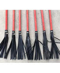 Heavy Duty Tough As Nails Red Fire Extinguisher With Long Handle Fire Mop Whip Pro Grade Emergency Safety Gear displaying black strips.