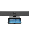 Straight Fire All In One Video Conference Bar Bundle With Tap Ip Panel And Motorized Panning Camera For Seamless Teams And Zoom Meetings Setup With Graphite Finish.