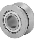 Heavy Duty Reliable 41ZZ V Groove Bearing 15X41X20MM Sealed Steel Track Roller side view showing hardened steel design for V rails.