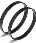 Two Pack Replacement Vacuum Belts 562932001 For WindTunnel Upright Vacuums, two black rubber belts side by side
