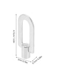 Three-Piece Dent Puller Ring Kit for Auto Body and Sheet Metal Repair, aluminum, seamless finish, dimensions shown on white background