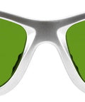 Top Shelf Laser Safety Glasses Constructed Heavy Duty With Polycarbonate Green Lenses front view showcasing effective OD 8 protection.
