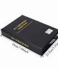 Top Tier 0402 Resistor Assortment Kit With 8500 Pieces And 170 Values locked in a black sample book for electronics.