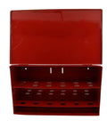 Pro Grade Fire Sprinkler Spare Head Cabinet Meets Nfpa Fire Code Red Safety Storage Box open with slots for twenty four heads.