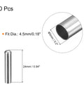 Heavy Duty Metal Shoelace Aglets 40 Pack Silver Copper Lace Tips, 24mm tall, 4.5mm bore, durable ends for sneaker repair.