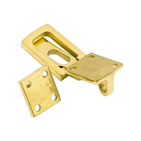 Rugged 316 Stainless Steel Brass Plated Anti Rattle Clamp Latch Marine Boat Locker Door Catch Saltwater Ready fastener detail view