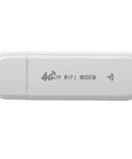 Slick Portable 4G LTE Mobile WiFi Router With All Day Juice Compact Design For Travel Office Home, white USB modem.