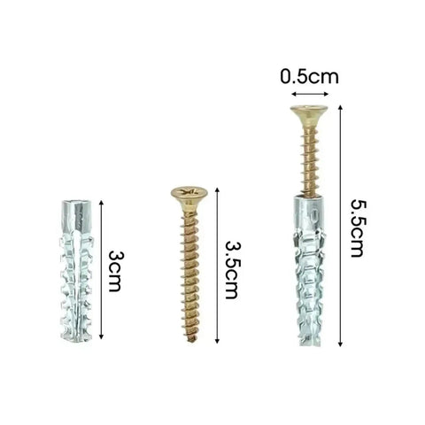 150 Piece Metal Expansion Tube Self Tapping Screws Set For Concrete Wall Anchors Drilling Plug Fasteners Bolts Kits Tools