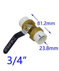 Rock Solid PPR Brass Ball Valve Featuring Smooth Twist Handle And Leak Free Flow Control For 20 25 And 32 Mm Piping Runs, 3/4 inch size.