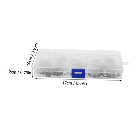 Case of 150 Piece Stainless Steel C Clip Snap Ring Set For Shafts And Axles Wear Resistant Rustproof Replacement Rings