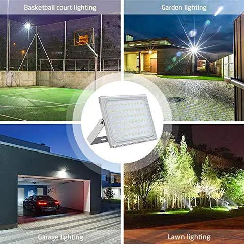 10 Pack 500W LED Flood Lights Outdoor Waterproof IP65 Super Bright 40000 Lumens Wall Washer Light Bad Boy For Garden Yard Stadium Warehouse Beast Mode Cold White Fast US Shipping in various lighting scenarios.
