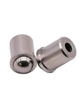 Premium 304 Stainless Steel Spring Ball Plunger Built Tough For Zero Slip Positioning And Dead Solid Locking With Internal Adjustment Design For Shop Tools And Car Customizing Projects D12 X L16, showcasing two durable spring ball plungers.