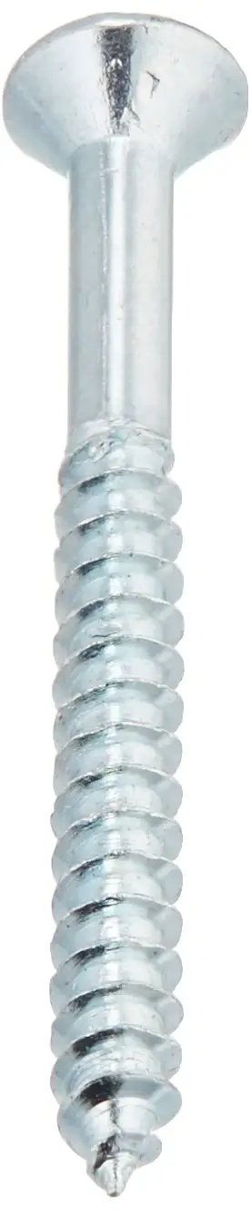 Top Notch Wood Screws Size 6 By One Half Inch Zinc Plated with sharp threads and smooth shank for precision joining.