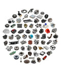Various industrial equipment parts including the Heavy Duty Forklift Mast Bearing A0000-17586 Aftermarket Replacement.
