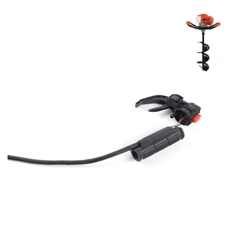 Throttle Cable Handle Trigger On Off Kill Switch For 48F 1E48F 63cc Earth Auger Drill and accessories on white background