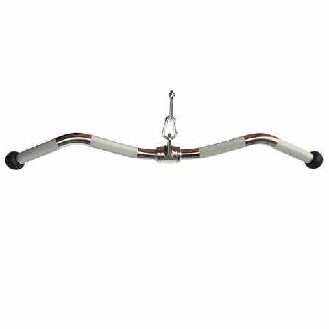 Revolving Barbell Cable Attachment For Cable Machines With Rubber Handle Grips Lat Pulldown Bar Attachments