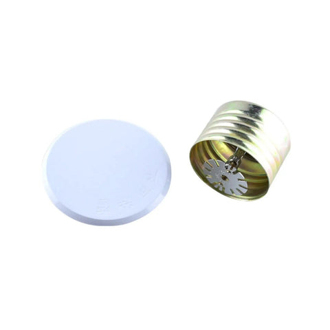 Top Shelf Concealed Pendent Fire Sprinkler Head 10 Pack With Sleek Decorative Ceiling Covers And Foolproof Automatic Heat Trigger At 199 F K80 Rating showing a decorative cover and brass body.