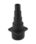 Get Ready To Suck Up Dust With This Awesome Wet Dry Shop Vac Adapter, a black plastic stepped hose connector.