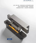 Heavy Duty Hidden Door Self Closing Hinge Dead Silent Hydraulic Buffer showing installation guide for smooth auto return.