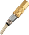 Brass One Quarter Inch NPT Air Coupler Quick Connect Fitting For Hose And Compressor Accessories Installed