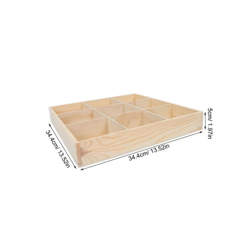 Top Notch Nine Section Wooden Underwear Drawer Organizer For Closet And Bedroom Keeps Your Socks And Lingerie Neatly Sorted With Space Saving Design For A Clean Setup, 34.4cm size.