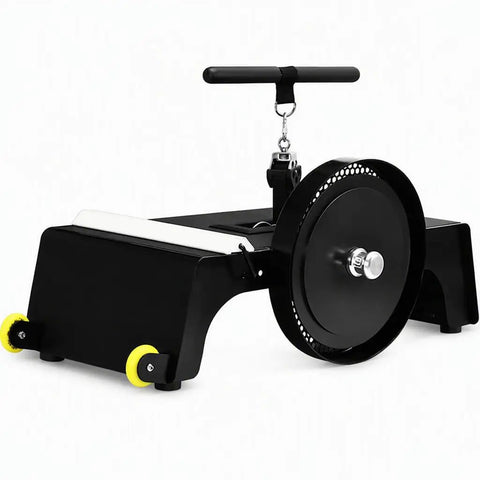 Multi Exercise Flywheel Trainer With Adjustable Resistance For Beast Mode Full Body Strength Workouts And Smash Muscle Gains At Home, compact black design