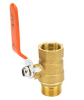 Heavy Duty Pro Level Hard Cast Brass Ball Shut Off Valve For Residential Plumbing And Water Systems Built Like A Tank To Block Corrosion And Deliver No Sweat Sealing On Every Home Maintenance Task with orange handle