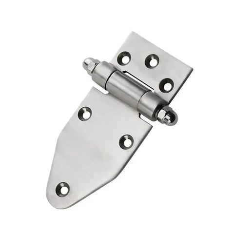 Heavy-Duty Gate Hinge Thickened Design Heavy-Hitter Door Hardware Holds Big Loads Built Like A Tank Swing Axis One Piece in silver steel.