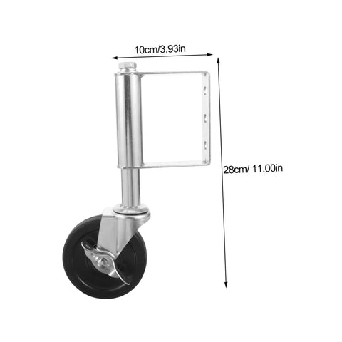 Heavy Duty Spring Loaded Gate Wheel Constructed From Cold Rolled Steel Offers Effortless Rolling On Uneven Ground Comes With Full Installation Kit for easy mount.