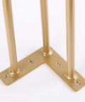 34 Inch Hairpin Table Legs Set With 0.5 Inch Diameter Three Rods, Heavy Duty Gold Metal Furniture Legs For Coffee Table And Patio Bench, 4 Pack