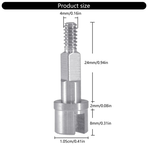Stainless Steel Diving Valve Shaft Replacement Spindle For Scuba Tanks Heavy Duty Stem with product dimensions