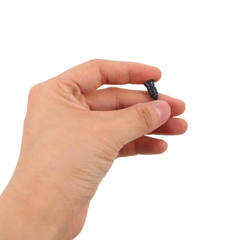 RoadReady HeavyDuty Rubber Tire Repair Plugs QuickFix Kit With BuiltIn Screwdriver, showing a rubber tire repair plug in hand.