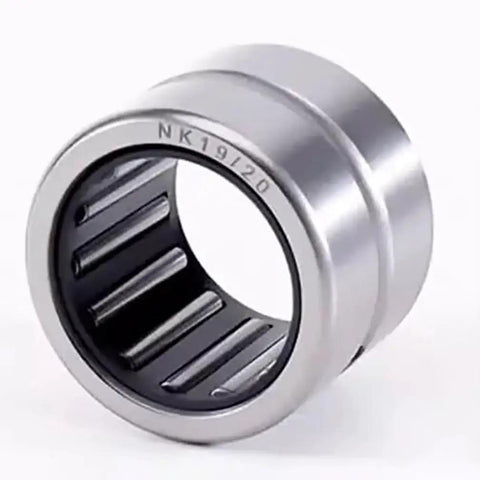 Top Shelf Machined Needle Roller Bearing Set With Heavy Duty Outer Ring Flanges And Tight Guided Cages For Slick Shaft Mounting. NK19/20 design.