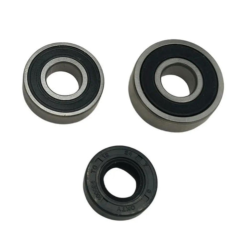 Top Shelf Beefed Up Seawater Pump Impeller Rebuild Kit For Marine Diesel Engines contains two metal bearings and one seal.