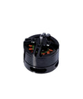 Hella Smooth Badass Brushless Motors For Your RC Whip And Quad Rigs BE1806 1806 KV Rated black brushless motor, top view showing wiring.