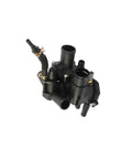 Straight Bolt On Engine Coolant Thermostat Assembly For Range Rover L322 Land Rover 36 TDV8, black plastic construction, smooth fluid control.