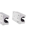 Two precision steel slide blocks for SBR12 Linear Rail Shaft Guide 51 Inch, designed for CNC machines and DIY builds.