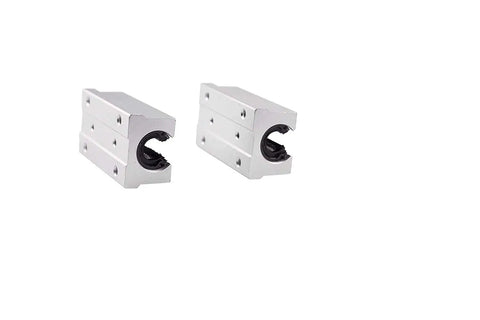 Two precision steel slide blocks for SBR12 Linear Rail Shaft Guide 51 Inch, designed for CNC machines and DIY builds.