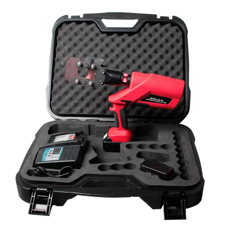 Battery Powered Hydraulic Cable Cutter 60KN for 40mm Copper and Aluminum Cables in foam case with accessories
