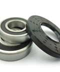 Washer Tub Bearing And Seal Kit Replacement for Whirlpool Kenmore Maytag Top Loads, showing metal bearings and seals.