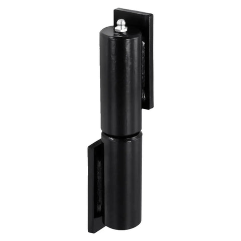 Tough As Nails 7 Inch Weld On Barrel Gate Hinges 4 Pack Rock Solid 900 Lbs Load Rating For Backyard Swing Doors Trailer Ramps And Driveway Gates Matte Black Steel close-up view of single hinge