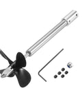 Drive Shaft Four Propeller And Coupling Joint For RC Boat Coupler Assemble Kit With 12.5 Cm Shaft, 8 Cm Sleeve, 5.5 Cm Propeller Diameter