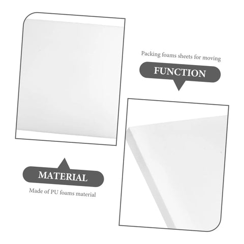 High Density Polyurethane Foam Sheets Heavy Duty White Cushioning Pads custom trim to fit for packing and moving.
