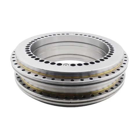 Rock-Solid Turntable Bearing For Four-Axis Milling And Boring Machines S200 S260, smooth metal ring with holes and brass accents