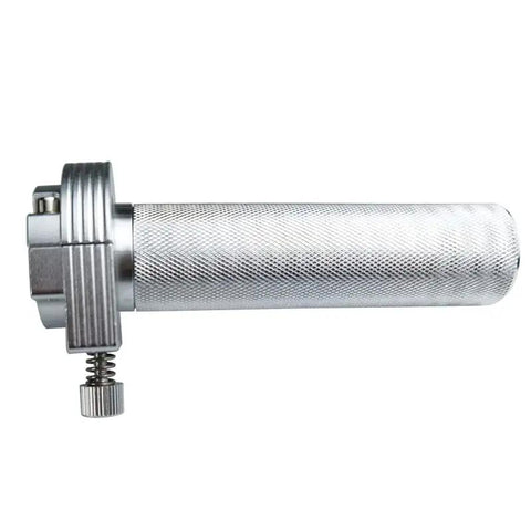 Upgrade Your Ride With Sick 25Mm Cnc Aluminum Twist Throttle Grips For Motorcycles Featuring Quick Turn Accelerator Durable handlebar control lever view from the side.