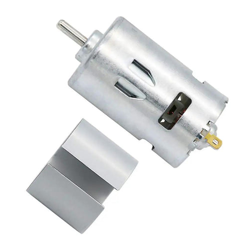 Premium 775 DC Motor Is a Smooth Operator Delivering Bone Crushing Torque at Ten Thousand RPM With Quality Ball Bearings and housing.