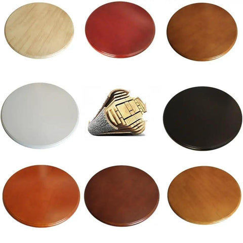 Multi Color Wooden Lazy Susan Round Rotating Serving Tray A Smooth Operator For Dining Tables And Kitchen Counters A Real Deal Hosting Game Changer With Easy Spin Action In Black. Various wooden turntables displayed.