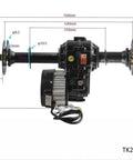 Beefed Up 72V 1500W High Performance Electric Powertrain Kit With Complete Differential Axle Motor And Controller Set (34-inch axle)