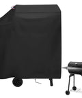 Custom Fit 35 Inch Grill Cover For DNKMOR Barrel Charcoal Grill With Side Table And Kendane Outdoor BBQ Grill